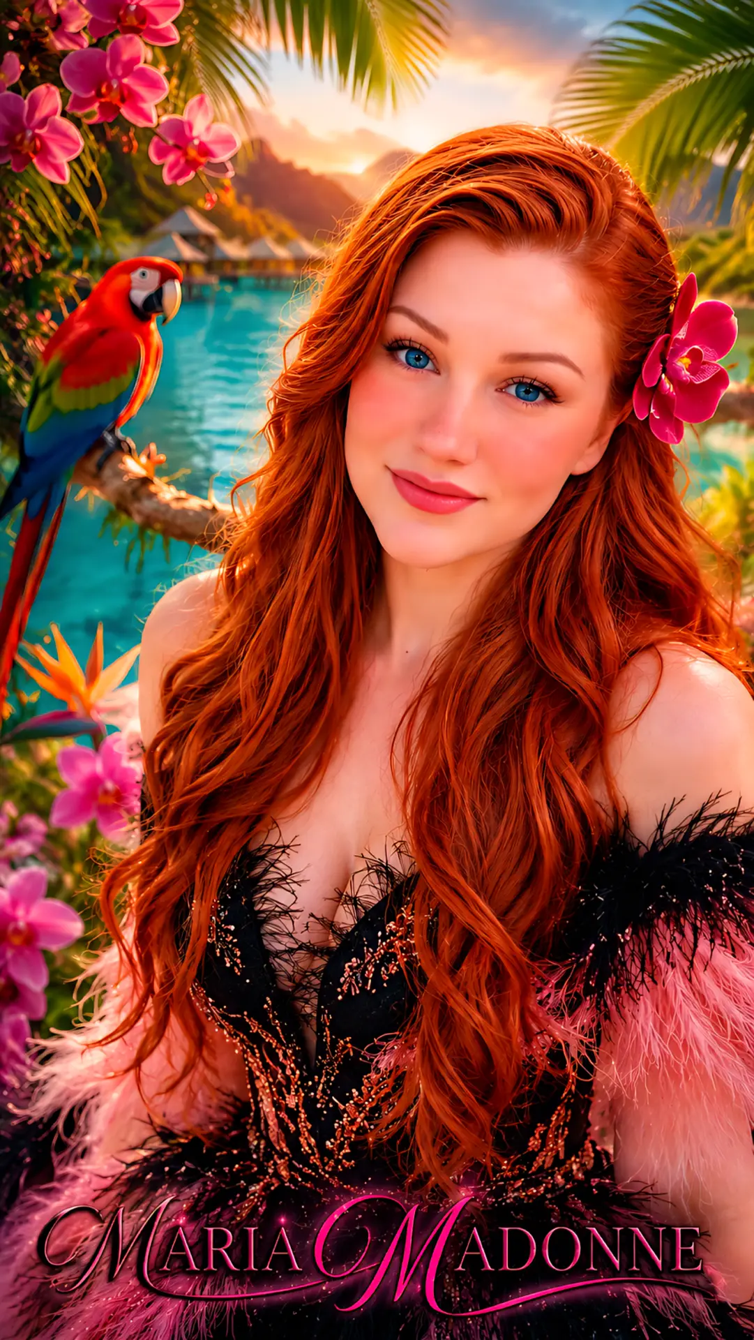 Portrait tropical de Maria Madonne
